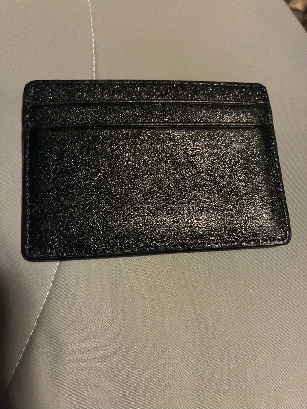 Michael Kors Black Leather Slim Card Case with Logo